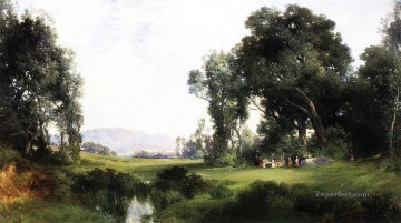 ピクニックの風景 トーマス・モラン Oil Paintings